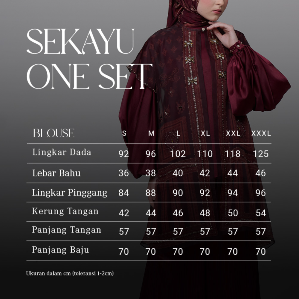 Signature Svarna Sekayu Blouse Outer Pants One Set - Image 9
